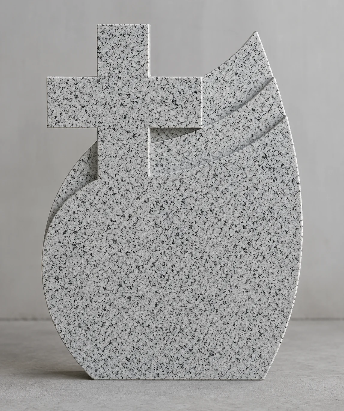Cruce granit Model TEAR 02 nuanta Granit Gri - Cruce funerara moderna 105x72 cm - 2900 lei