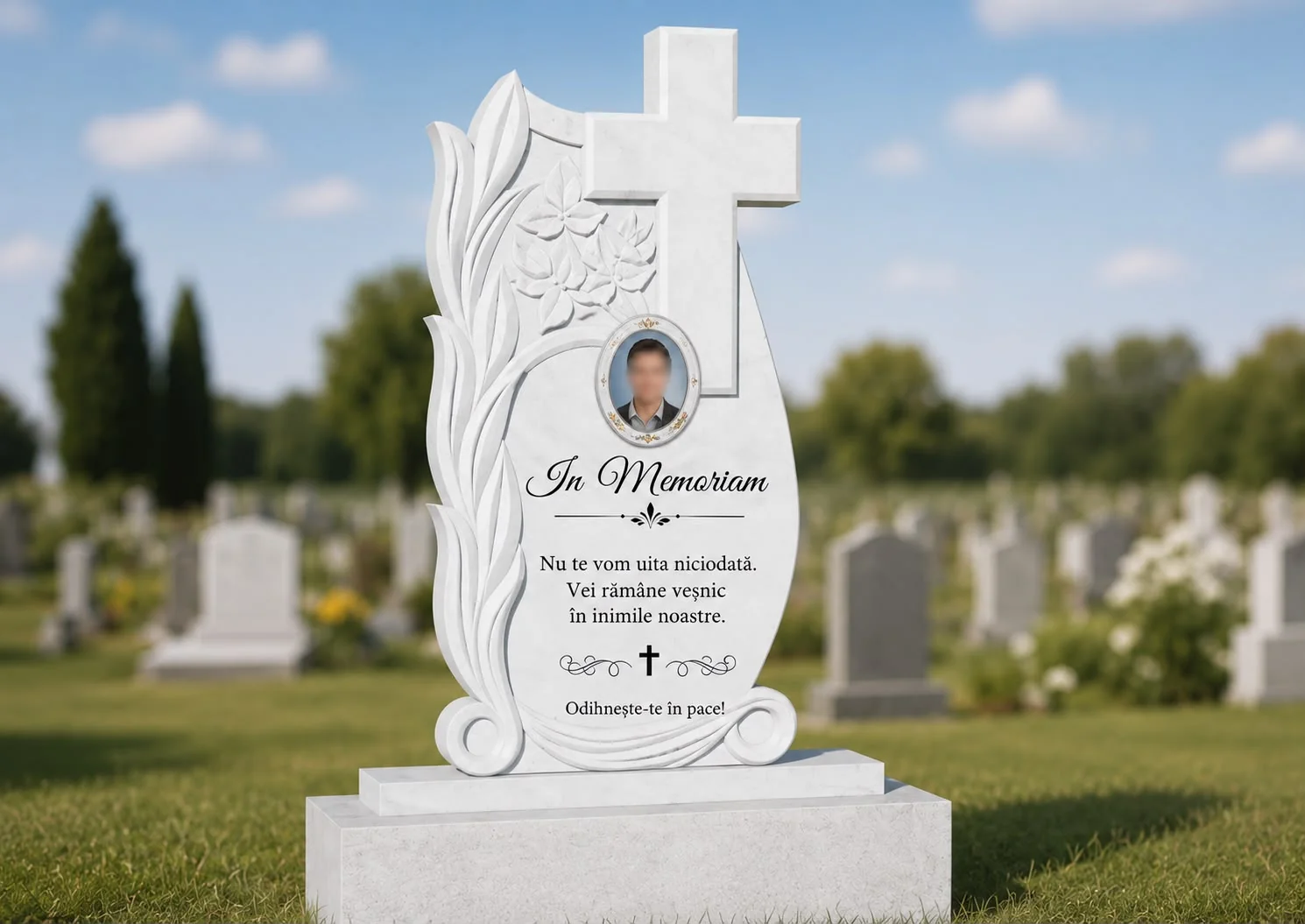 Cruce funerara din marmura model MARMO 06