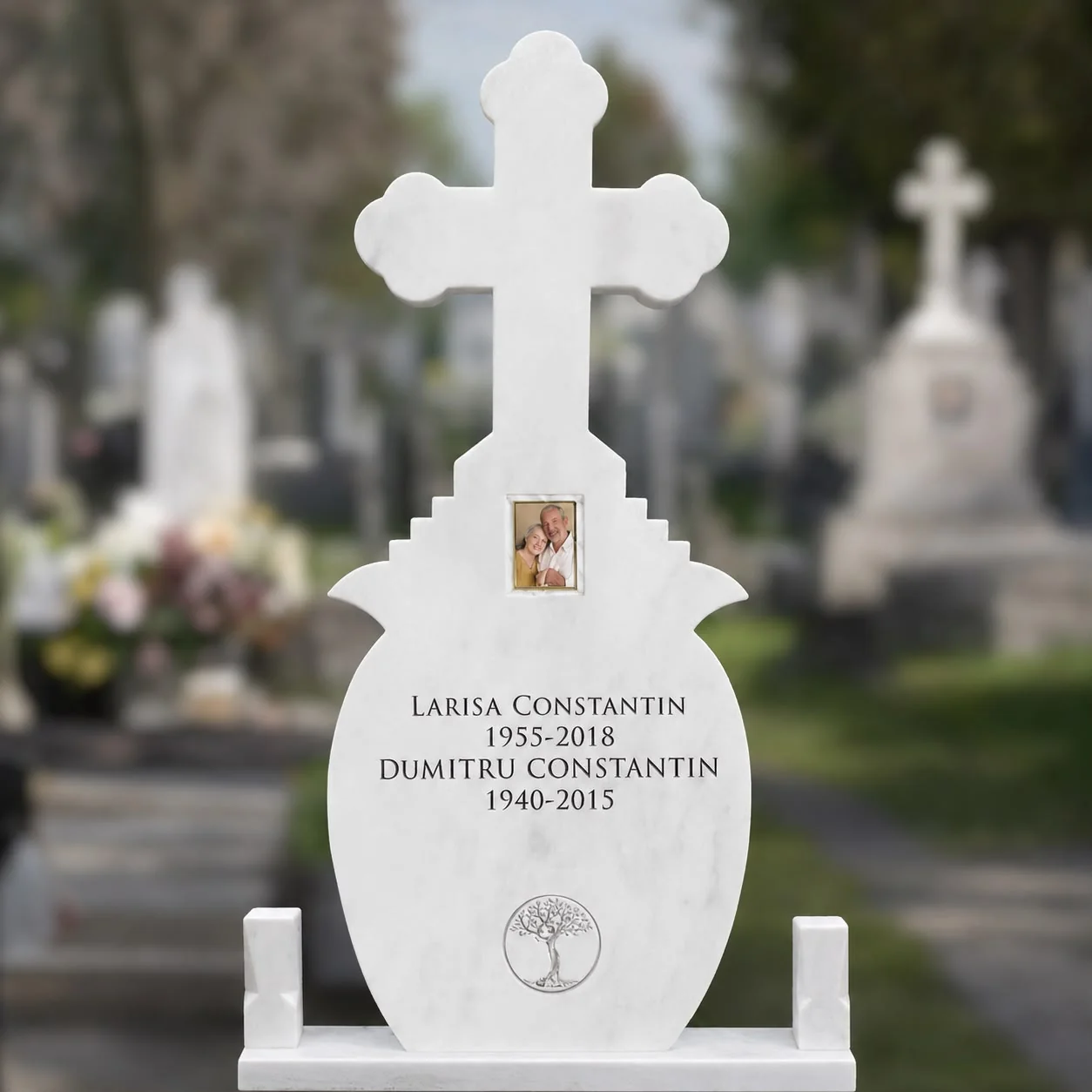 Cruce funerara din marmura model MARMO 07
