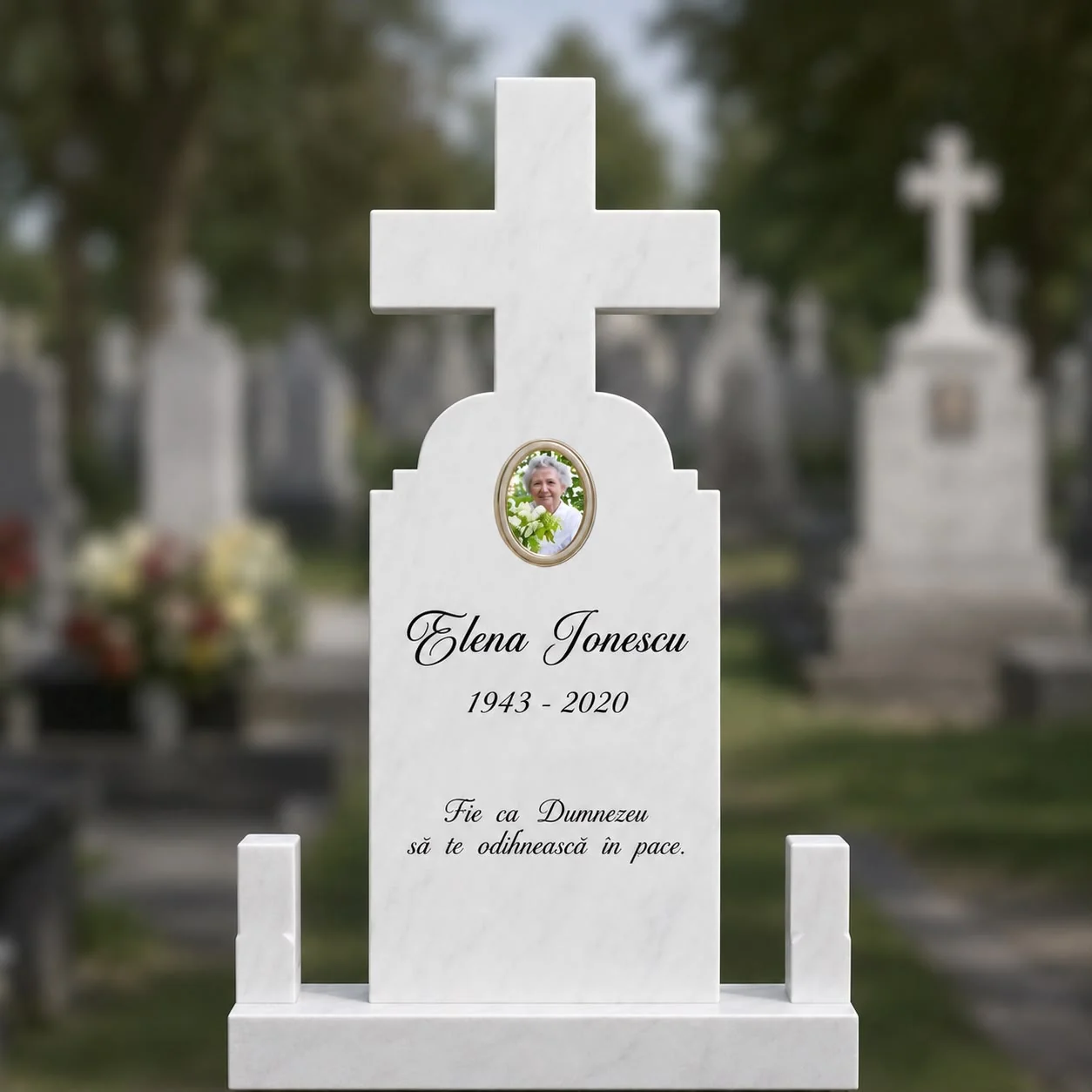 Cruce funerara din marmura model MARMO 08