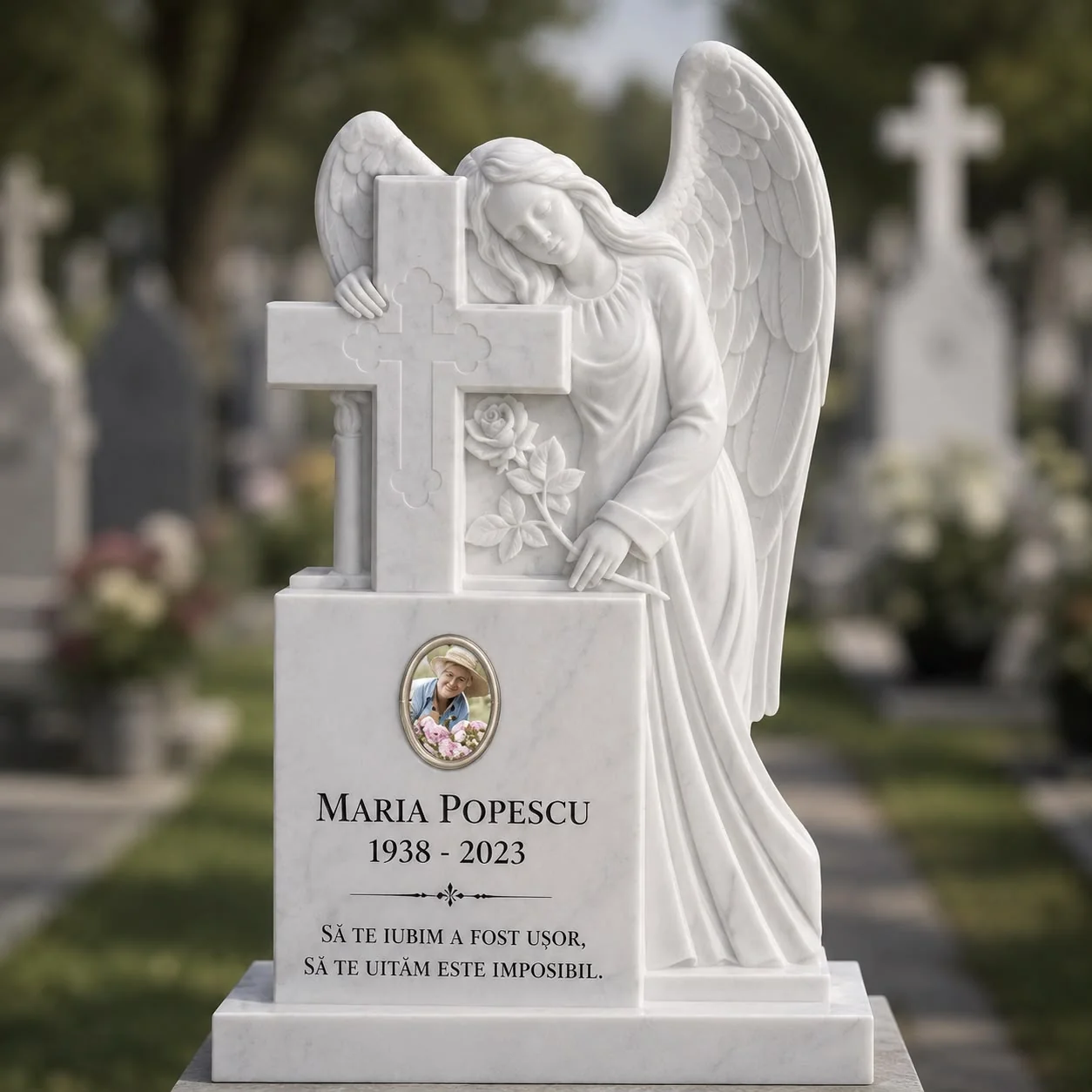 Cruce funerara din marmura model MARMO 09
