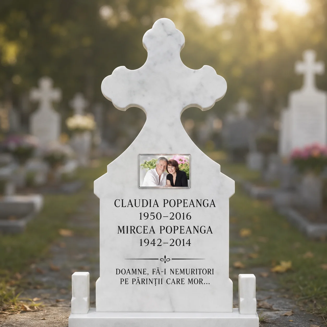 Cruce funerara din marmura model MARMO M12